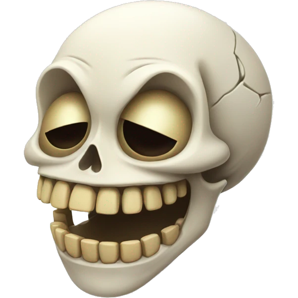 Happy skull emoji