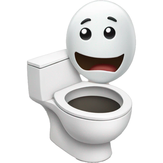 Toilet with a head coming out of it  emoji