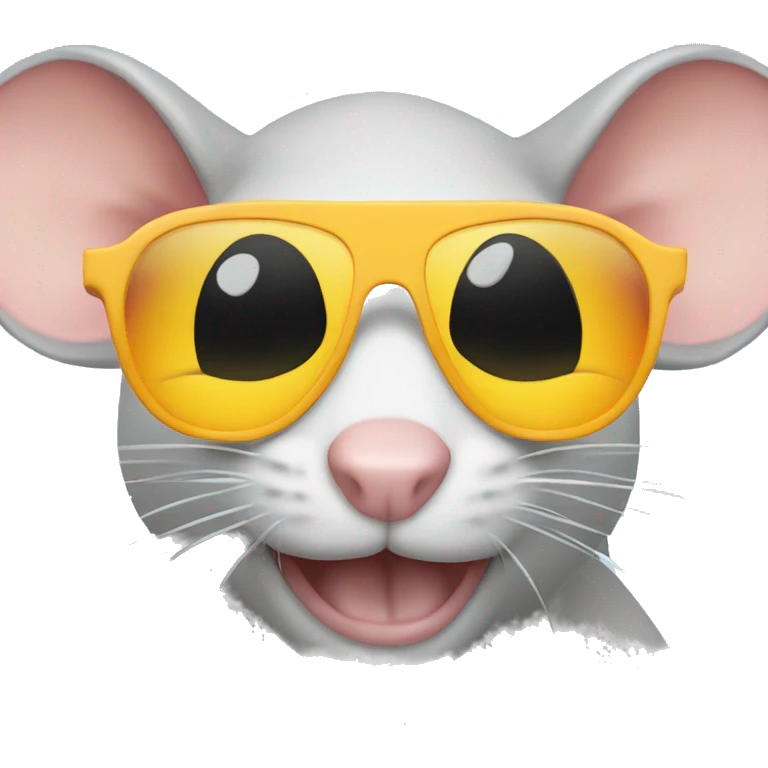 Rat having cheesesunglasses emoji