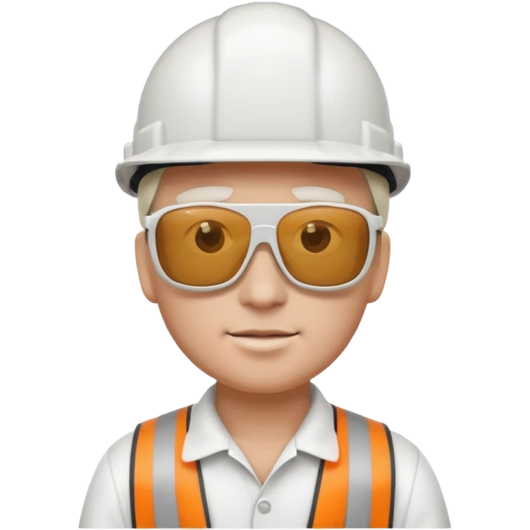 Engineer with white hat and sunglasses emoji