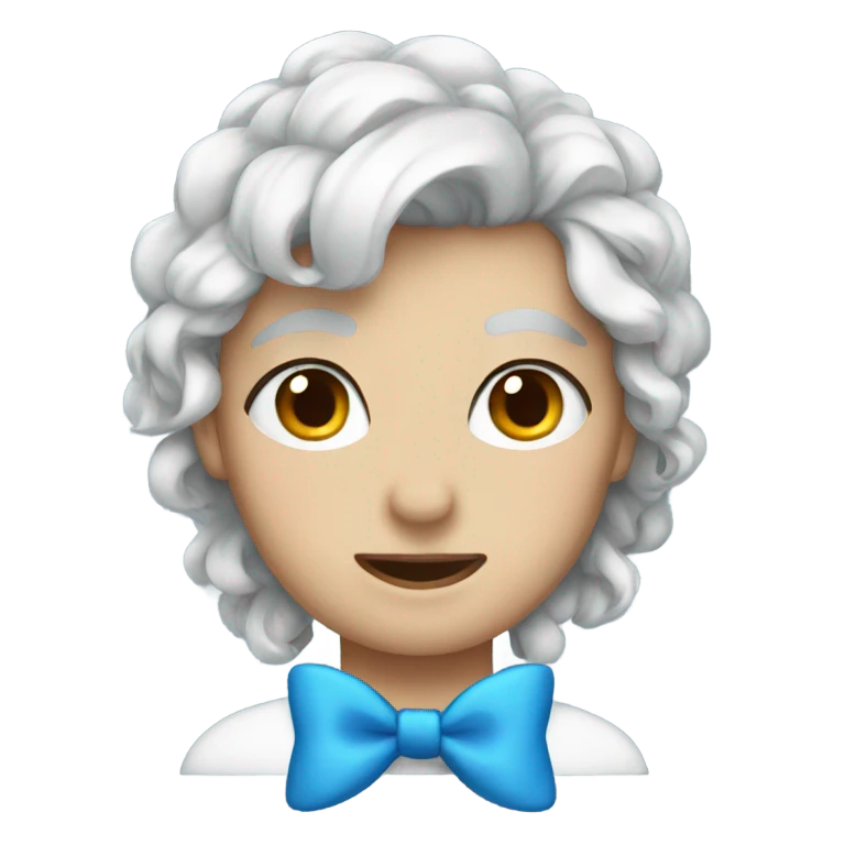 Blue bow emoji