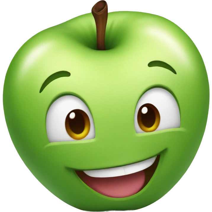 laughing apple as a child  emoji