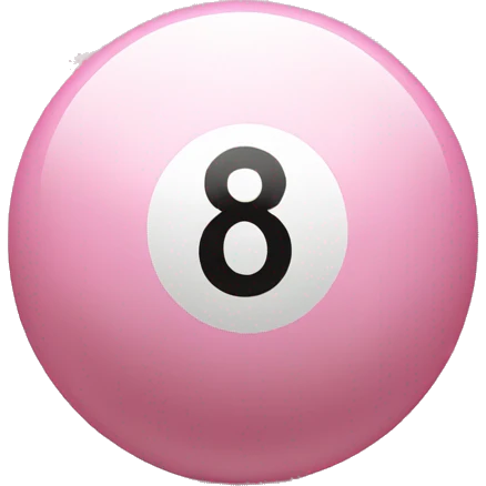 light pink eight ball emoji