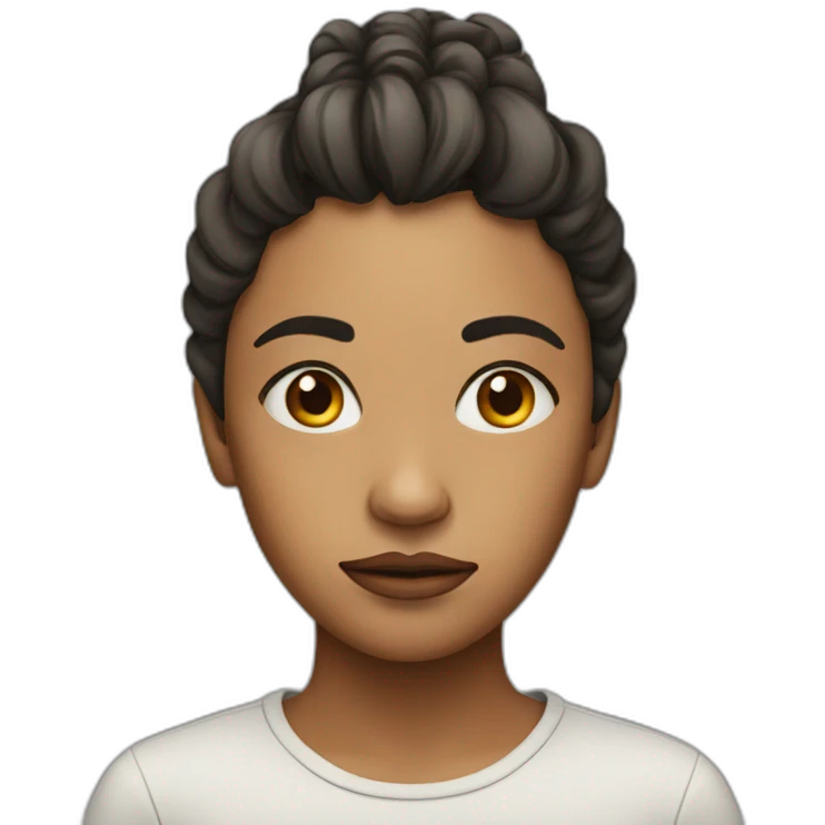 Face one a young woman disappointed emoji