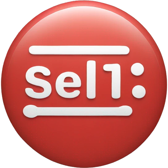 red sell button sign emoji