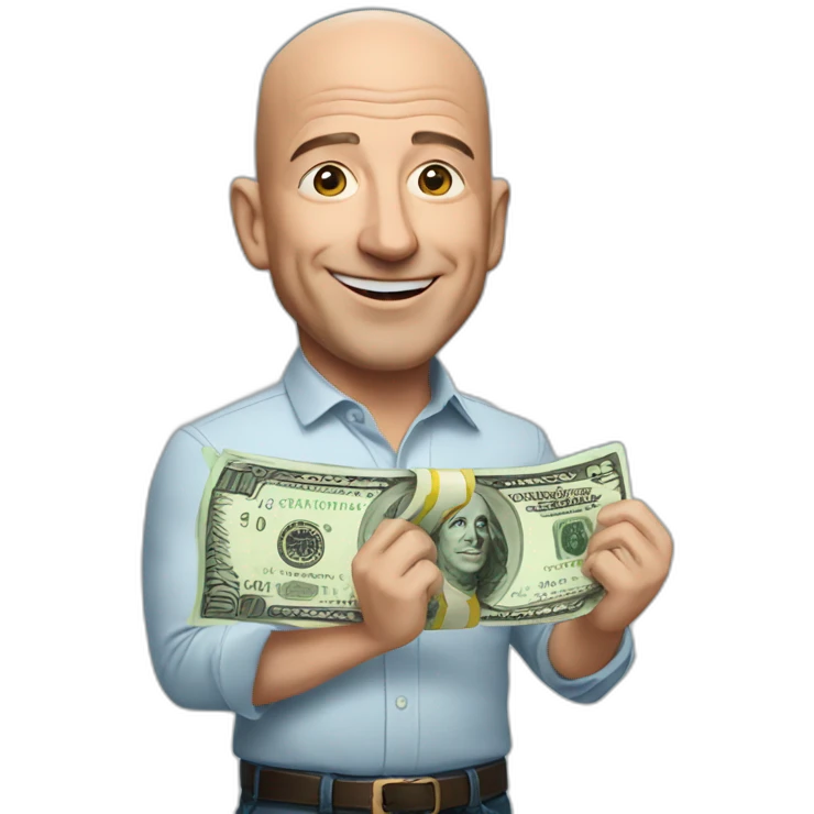 jeff bezos holding some money emoji