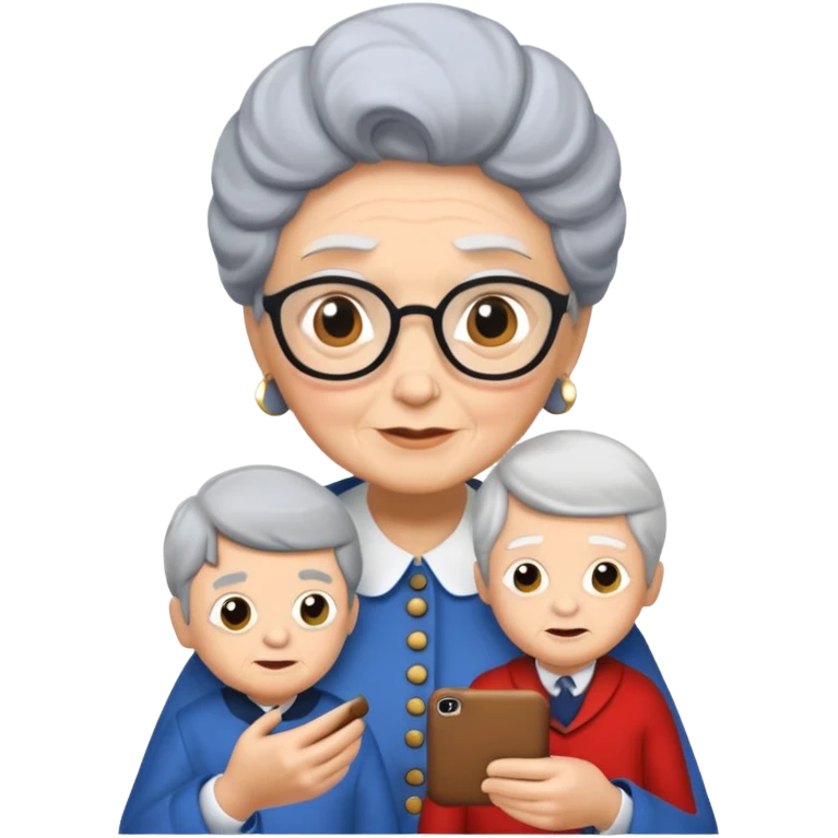 add the boy and make the granny more british  emoji