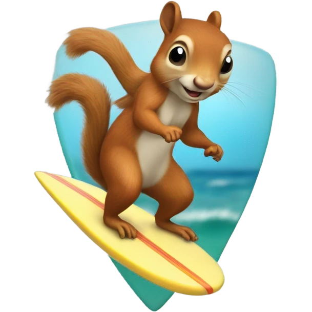 Squirrel on a surfboard emoji