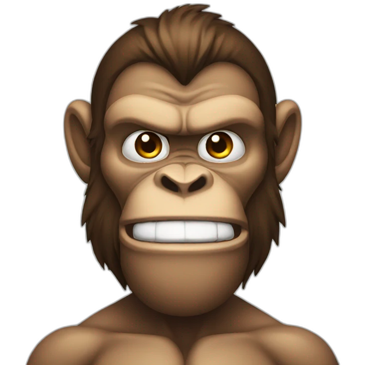 Muscular monkey emoji