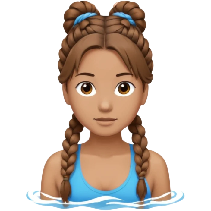just hair braided hair tail one piece emoji