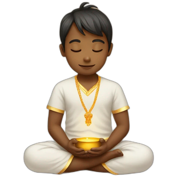 Prayer boy hindu  emoji