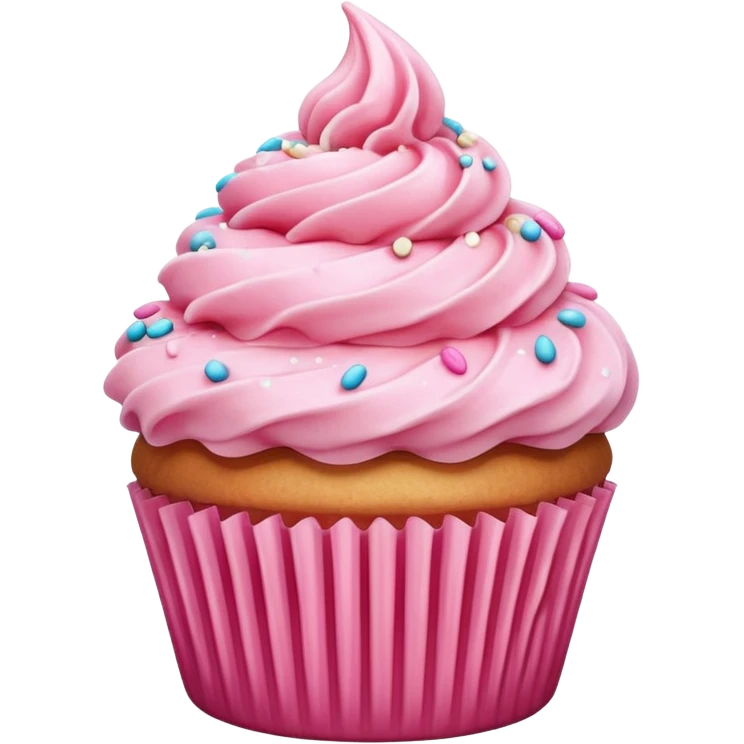 Cupcake with pink icing emoji