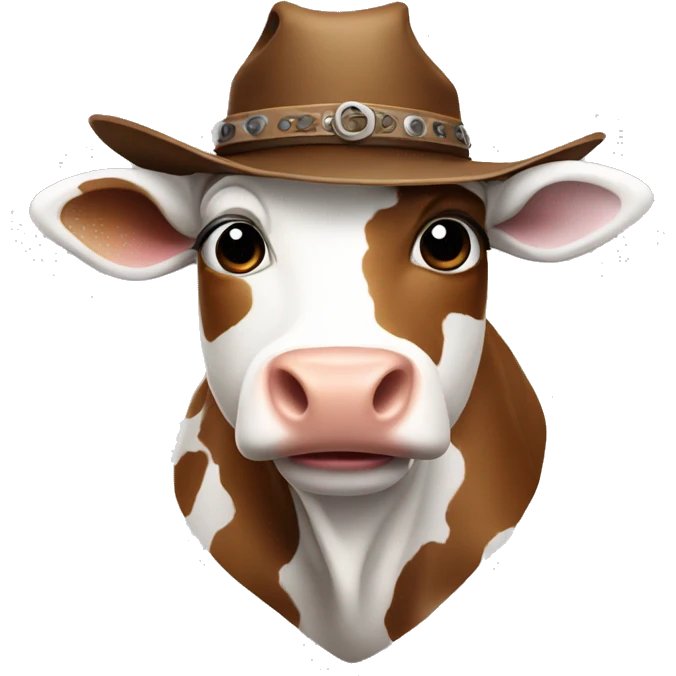Cow with a cowboy hat emoji