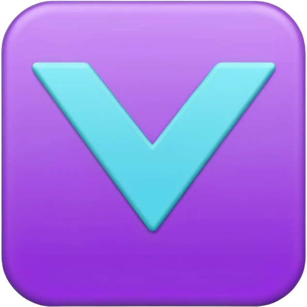 purple and cian checkmark emoji