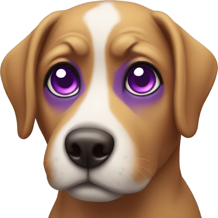 Dog with purple eyes  emoji