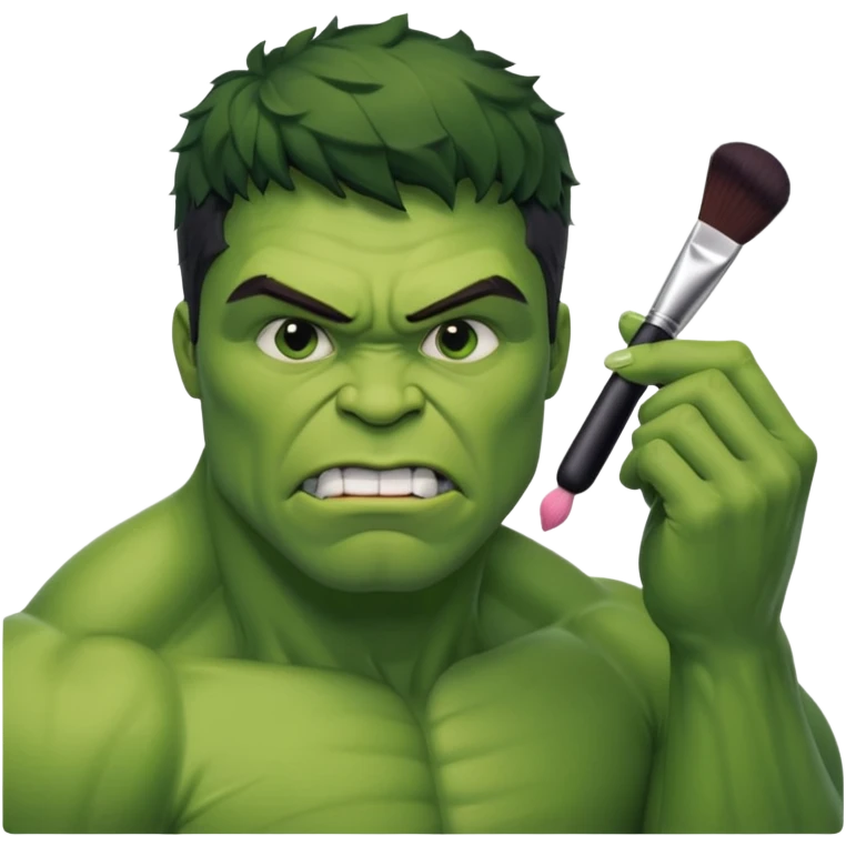 hulk se maquiando emoji