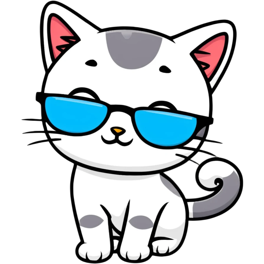 Cat with sunglasses emoji