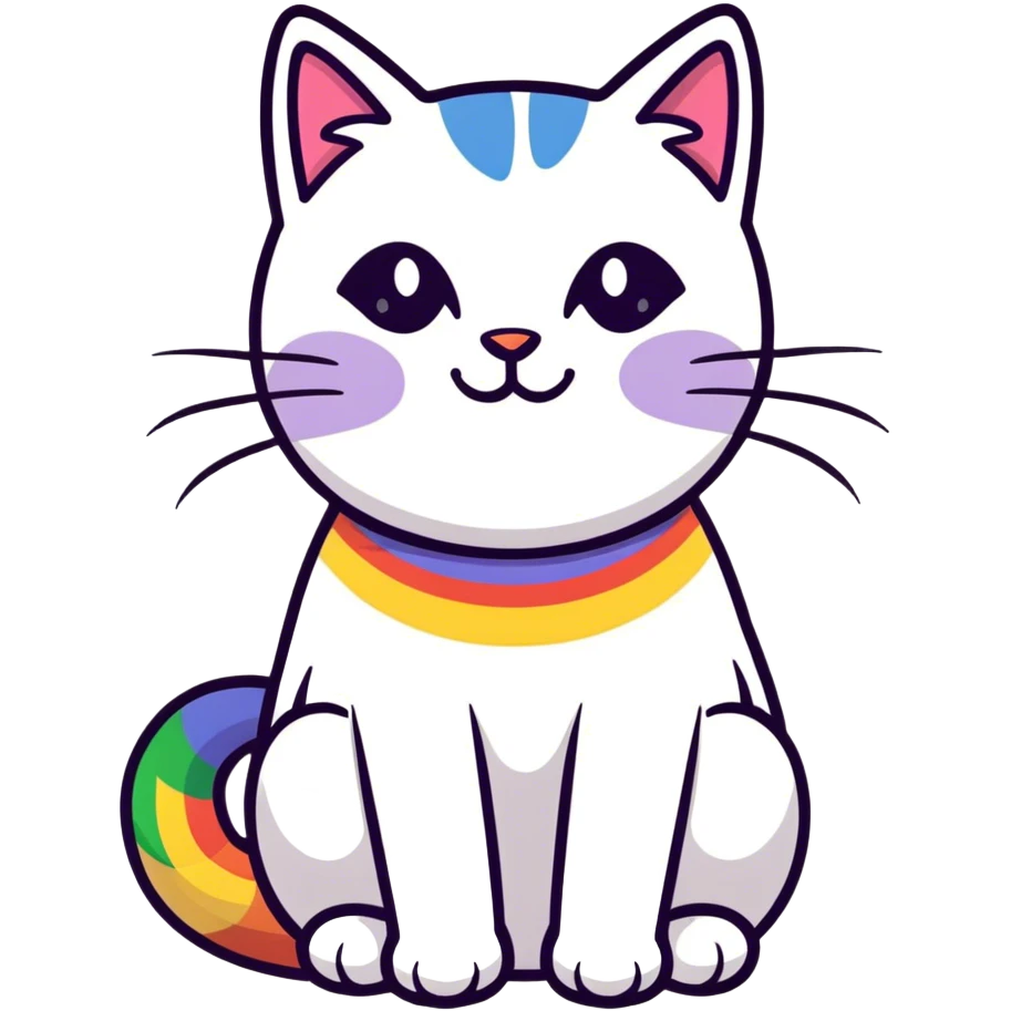 Rainbow cat emoji