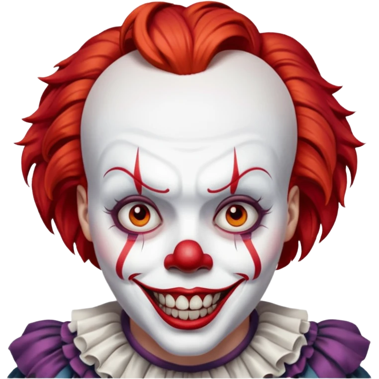 create a scary pennywise clown emoji