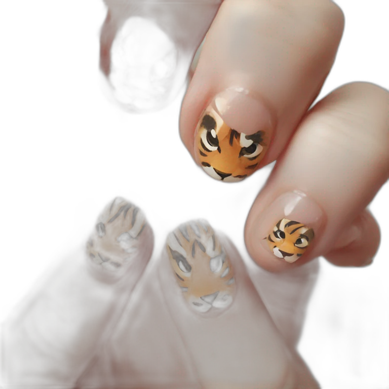 Tiger nails emoji