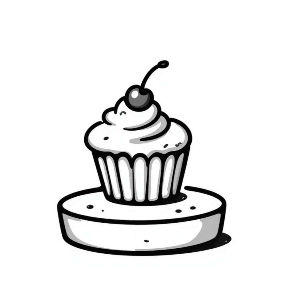 cupcake with cake emoji
