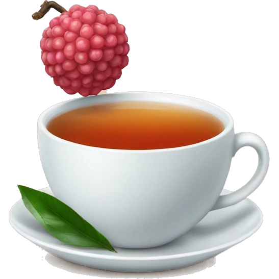 Tea with lychee emoji