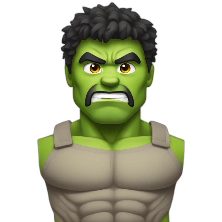hulk with black beard medium shot chest emoji