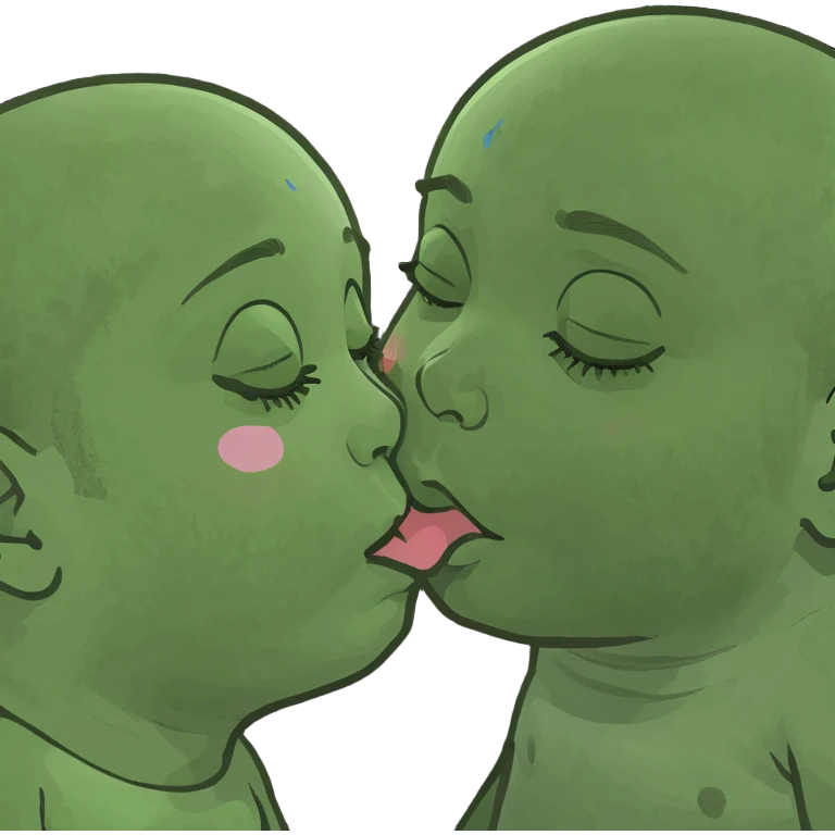 Baby kisses emoji