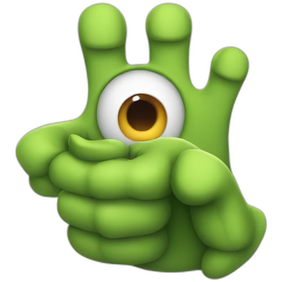 monster hand thumbs up emoji