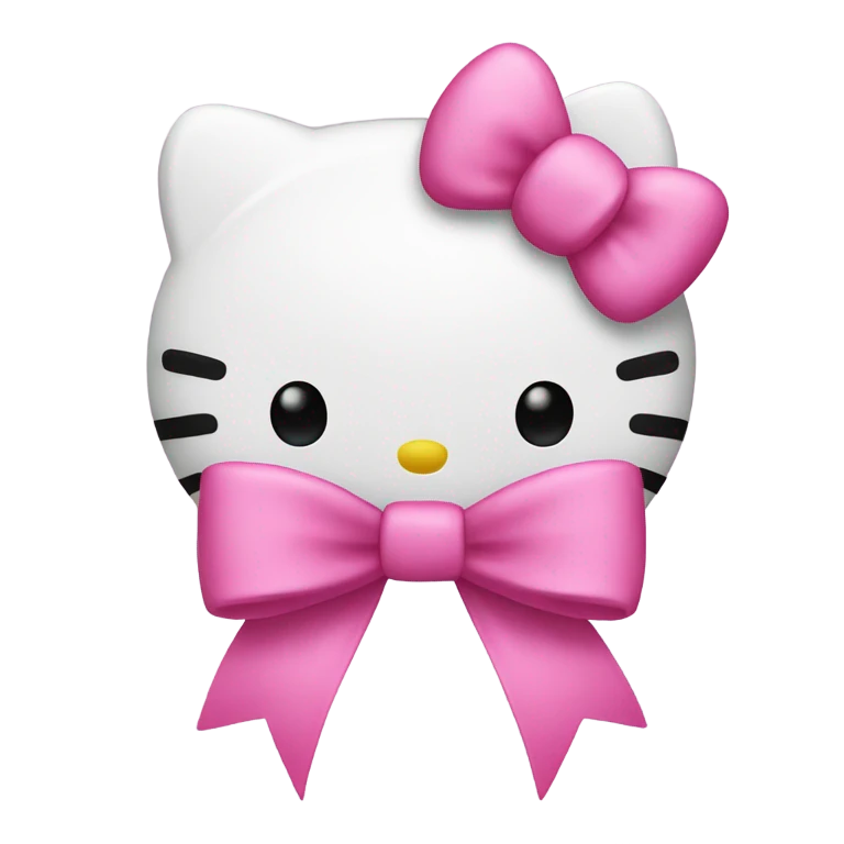 Hello kitty pink bow emoji