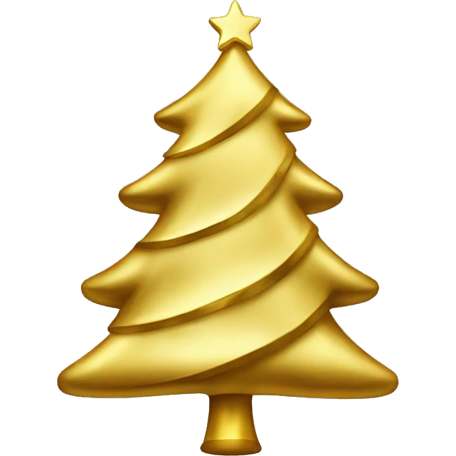 gold christmas tree emoji