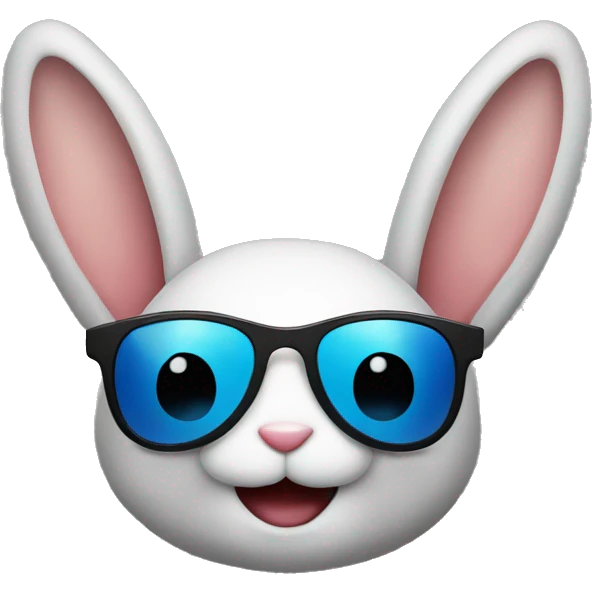 happy rabbit body sunglasses emoji