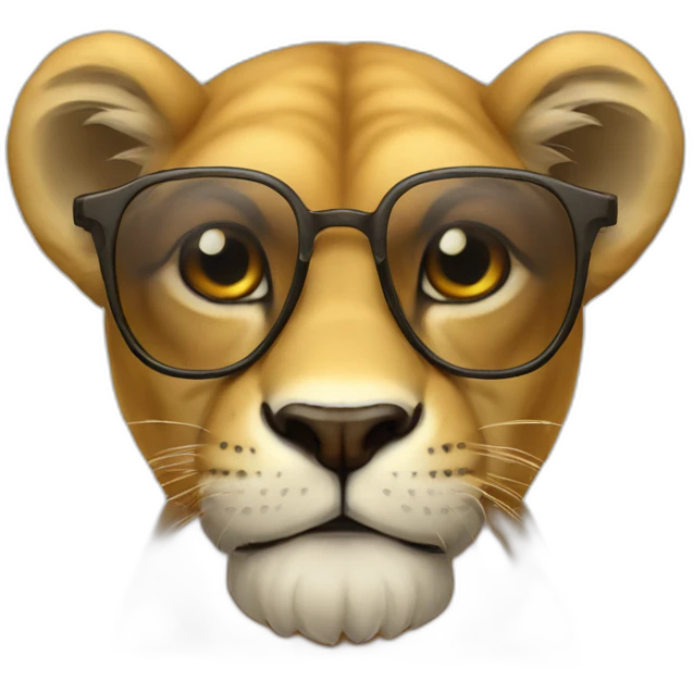 León con gafas emoji