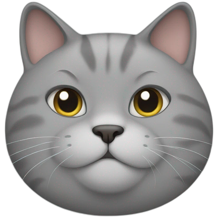 Grey fat cat emoji