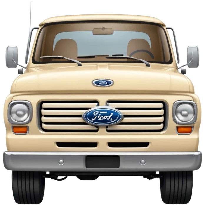 Great and cream ford truck front side view  emoji