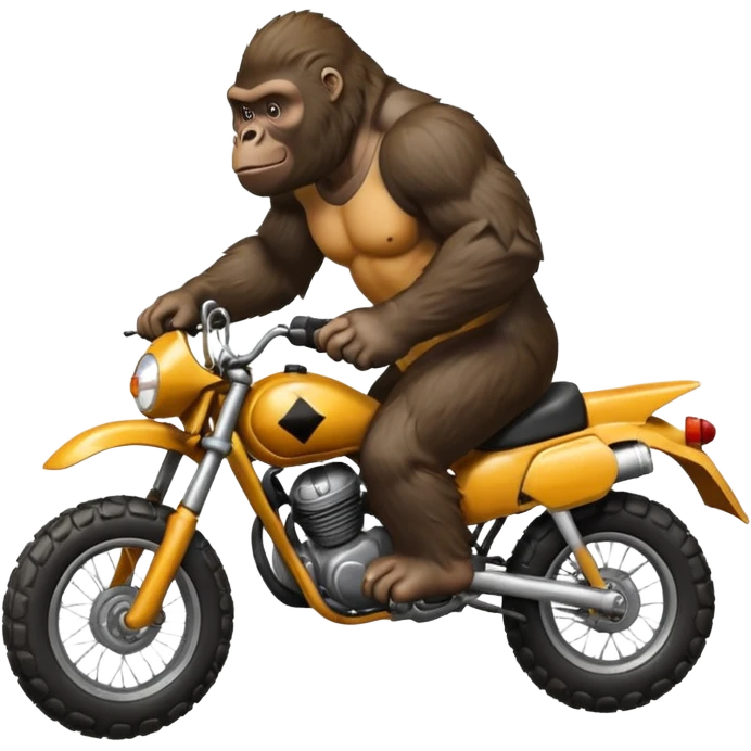 Gorilla riding dirt bike emoji