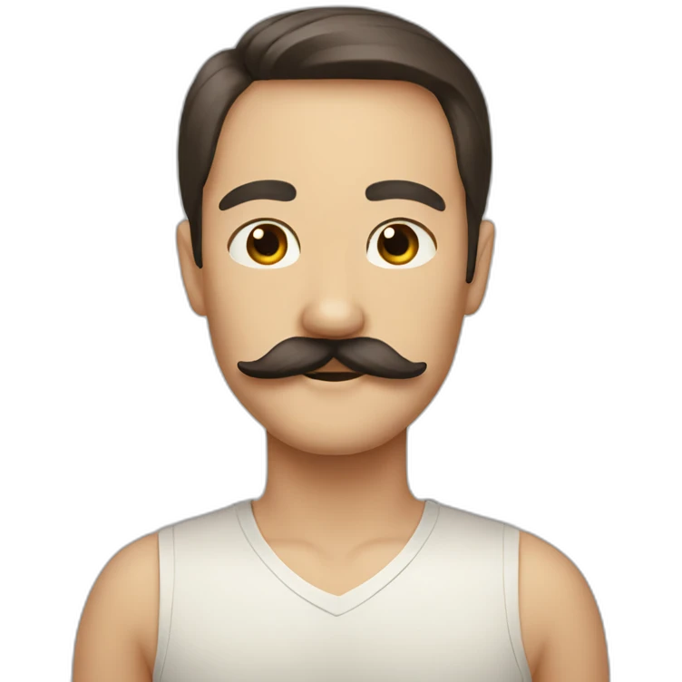 human mustache siamese emoji