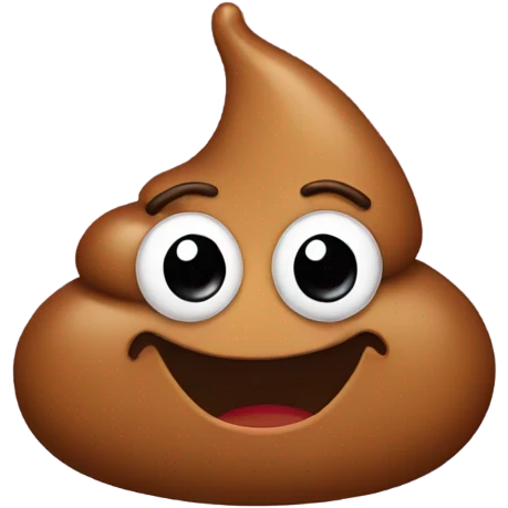 Poop emoji waving  emoji