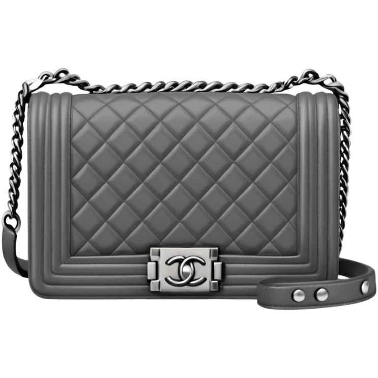 chanel le boy gray bag emoji