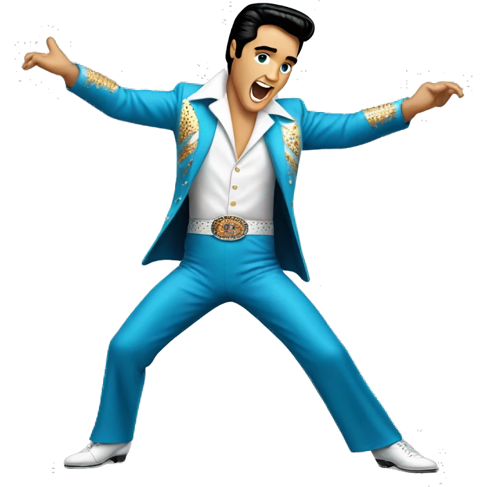 elvis presley dancing emoji