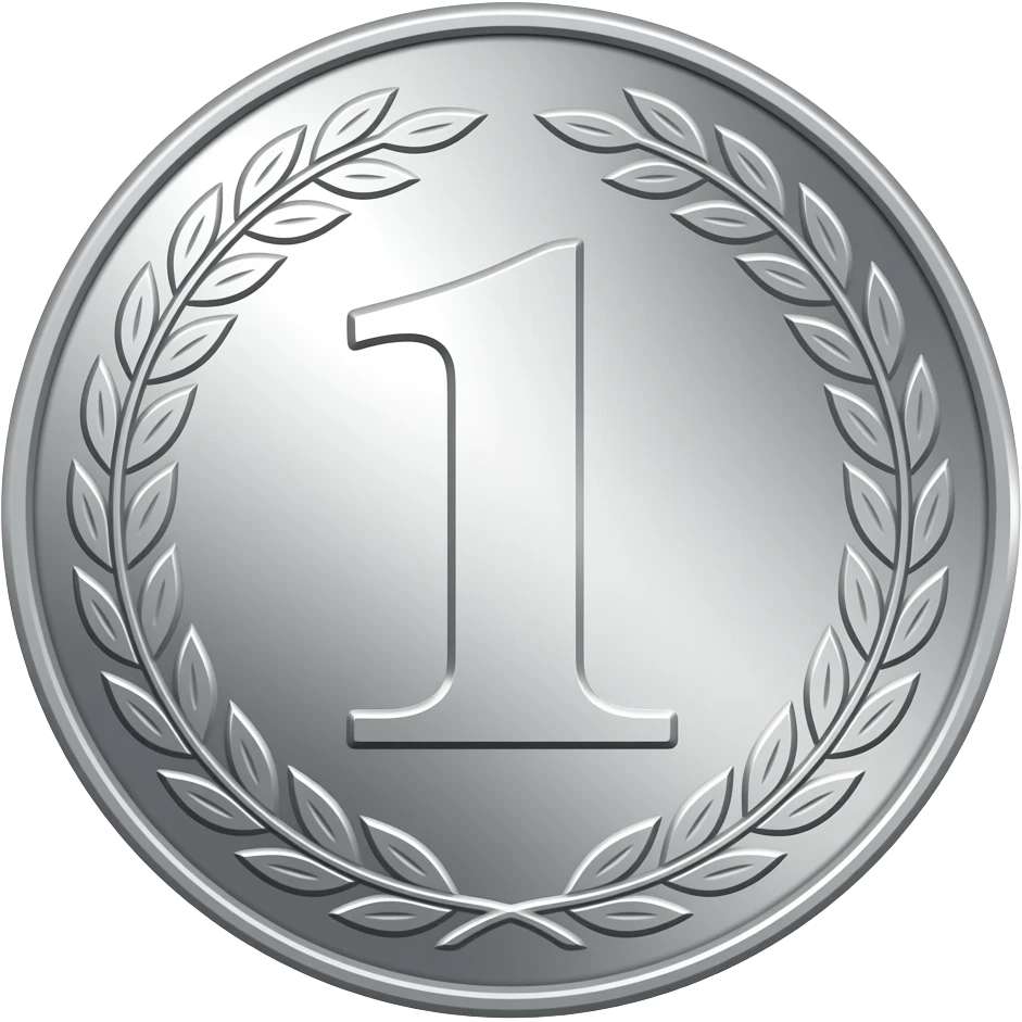 Платиновая резная наградная монета emoji