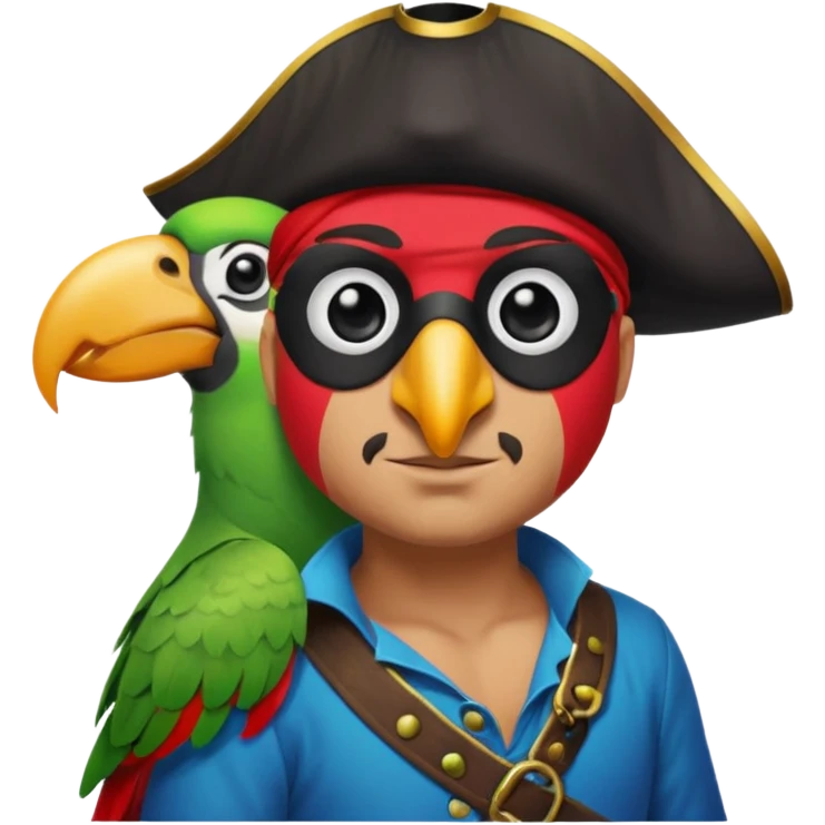 pirate and parrot emoji