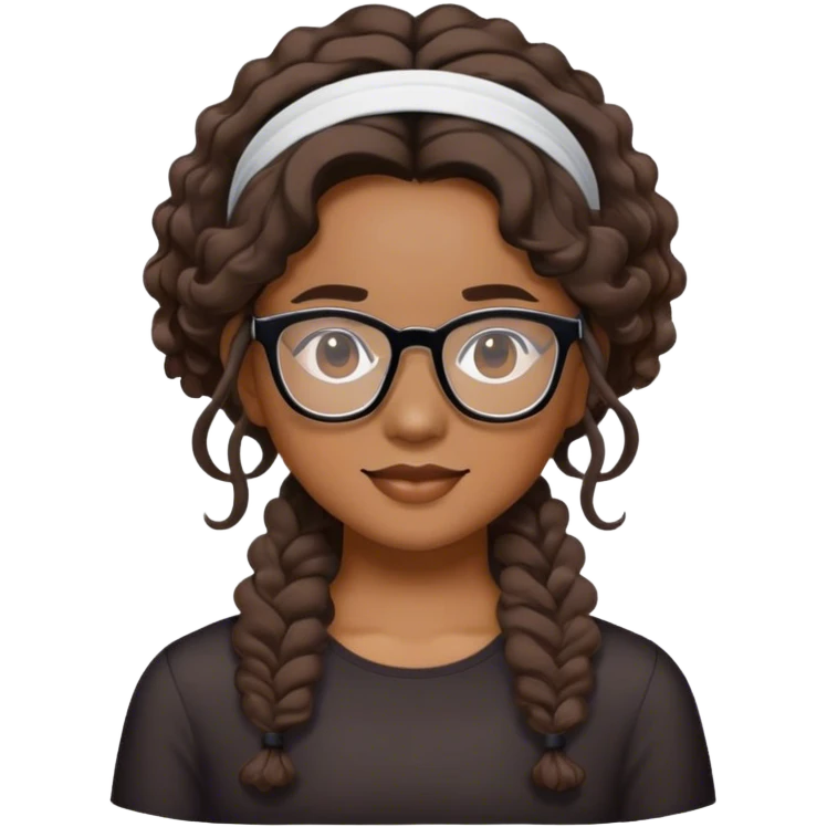 Sono Asia, una ragazza di 28 anni Mora con occhiali capelli con banda mossi emoji