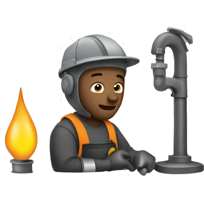 man welding emoji