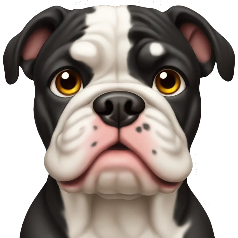 bull dog black emoji