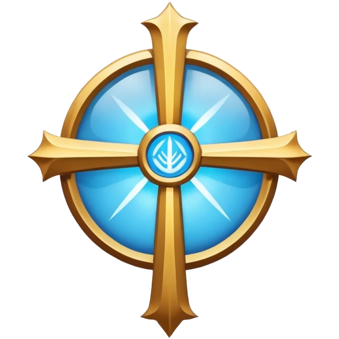 apostle emblem with light blue colors, biblical symbol emoji