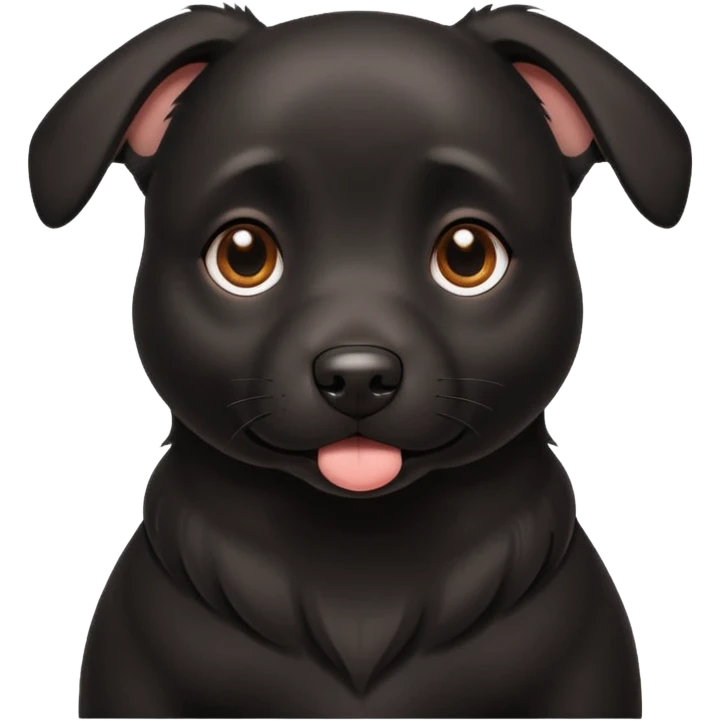pregnant black dog emoji