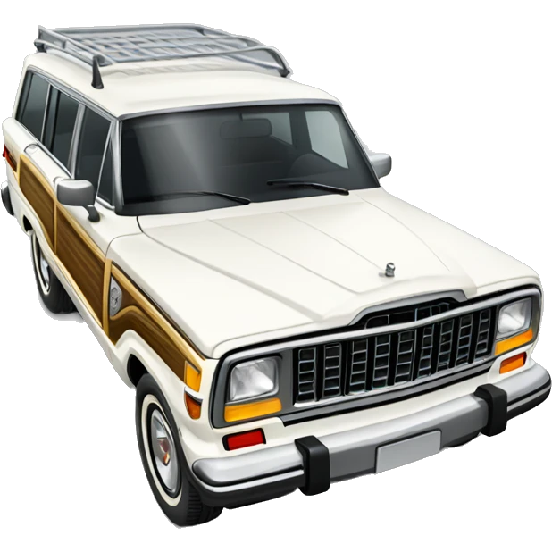 White Jeep Wagoneer emoji