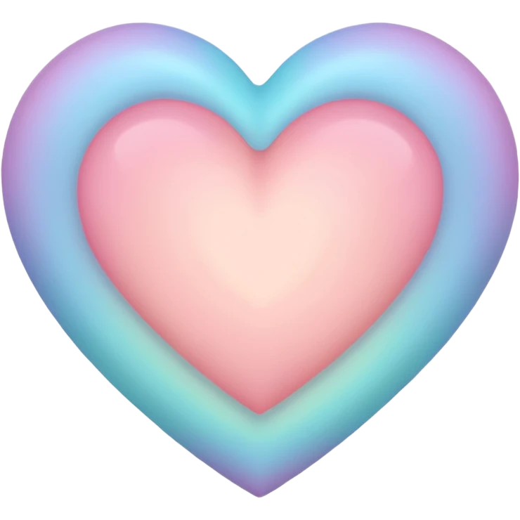pastel heart with a soft glow emoji