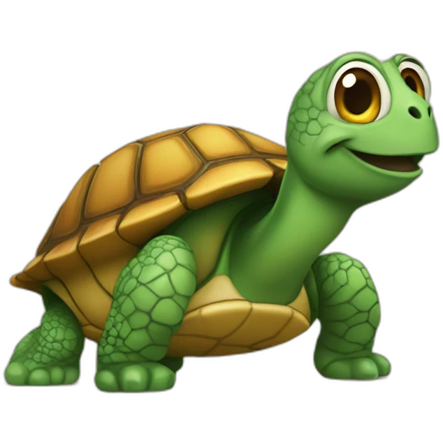 Chat sur une tortue emoji